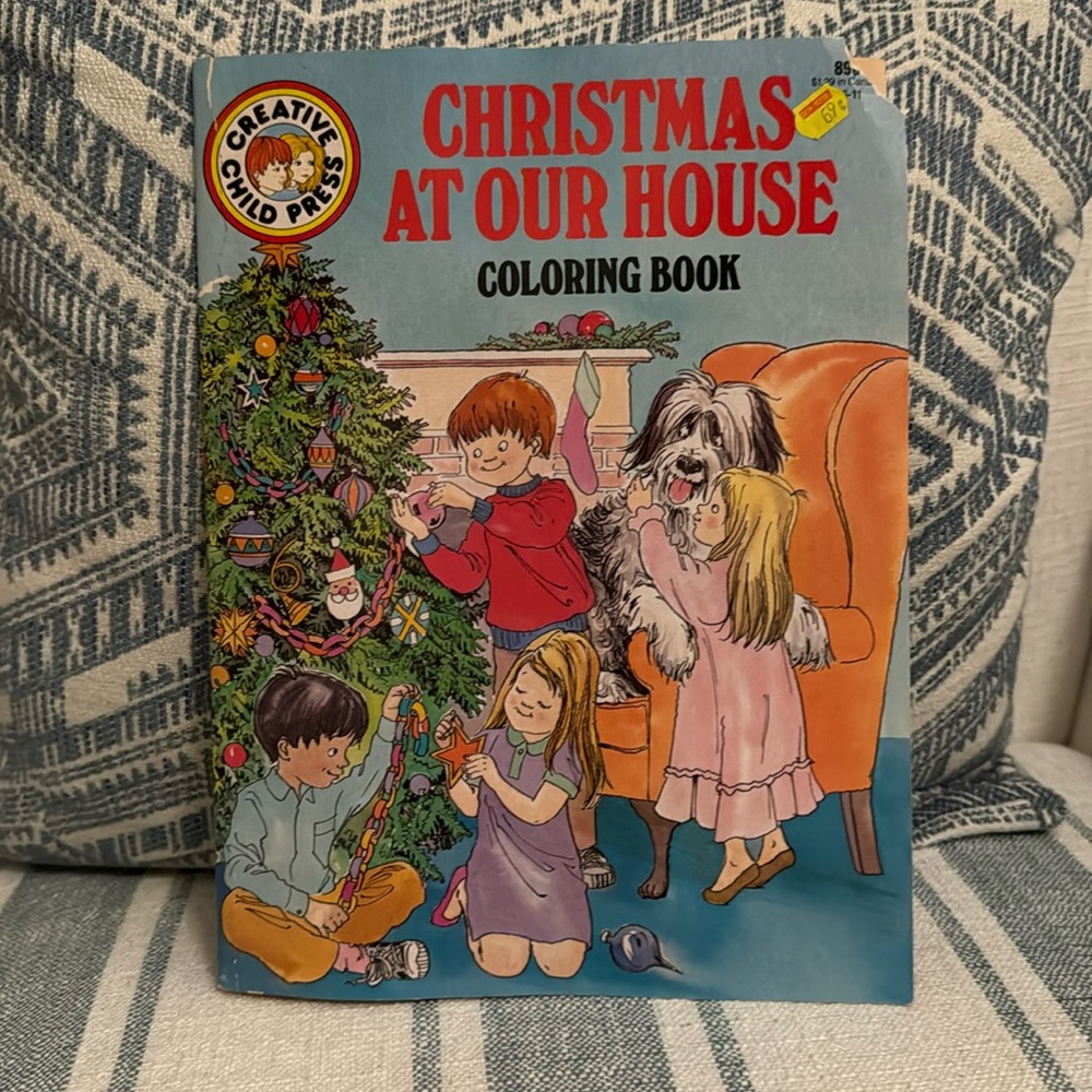 COPY - ☘️2/$10☘️ Creative Child Press Coloring Book-Christmas At Our House, 1987